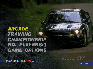 V-Rally Edition 99 (USA) Title Screen
